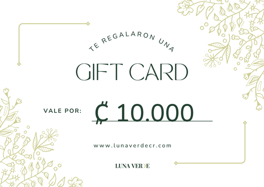 Tarjeta de regalo de Luna Verde