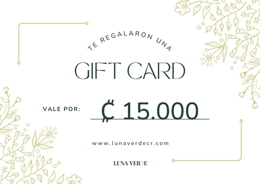 Tarjeta de regalo de Luna Verde